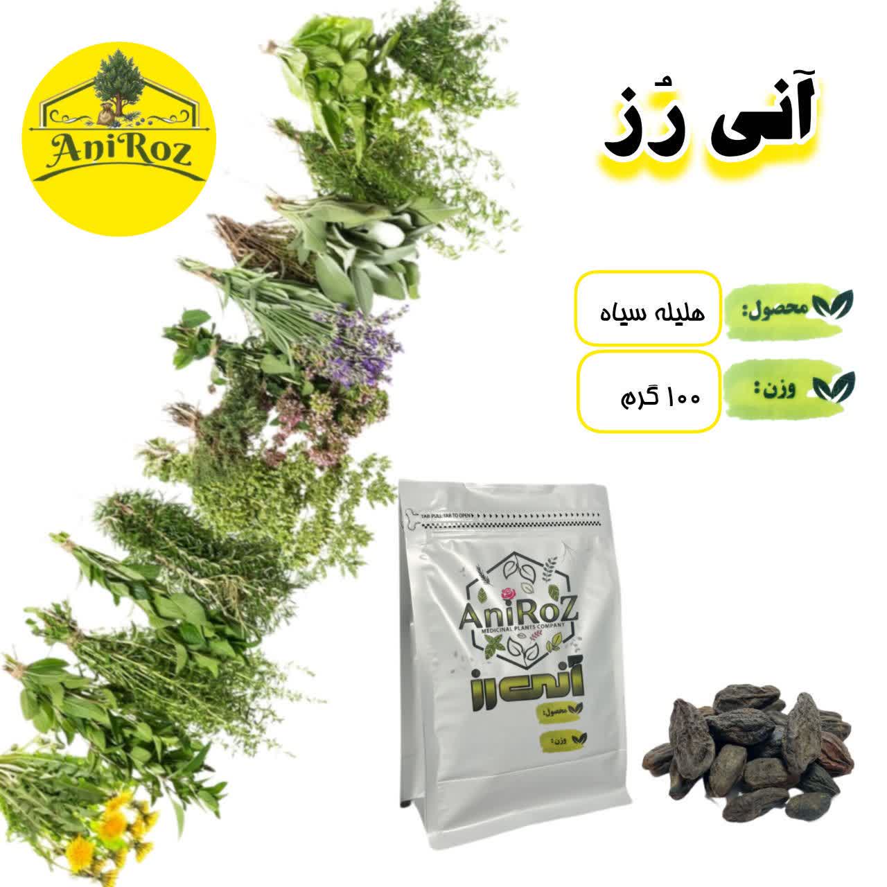 هلیله سیاه گیاه موثر 500 گرمی آنی رز