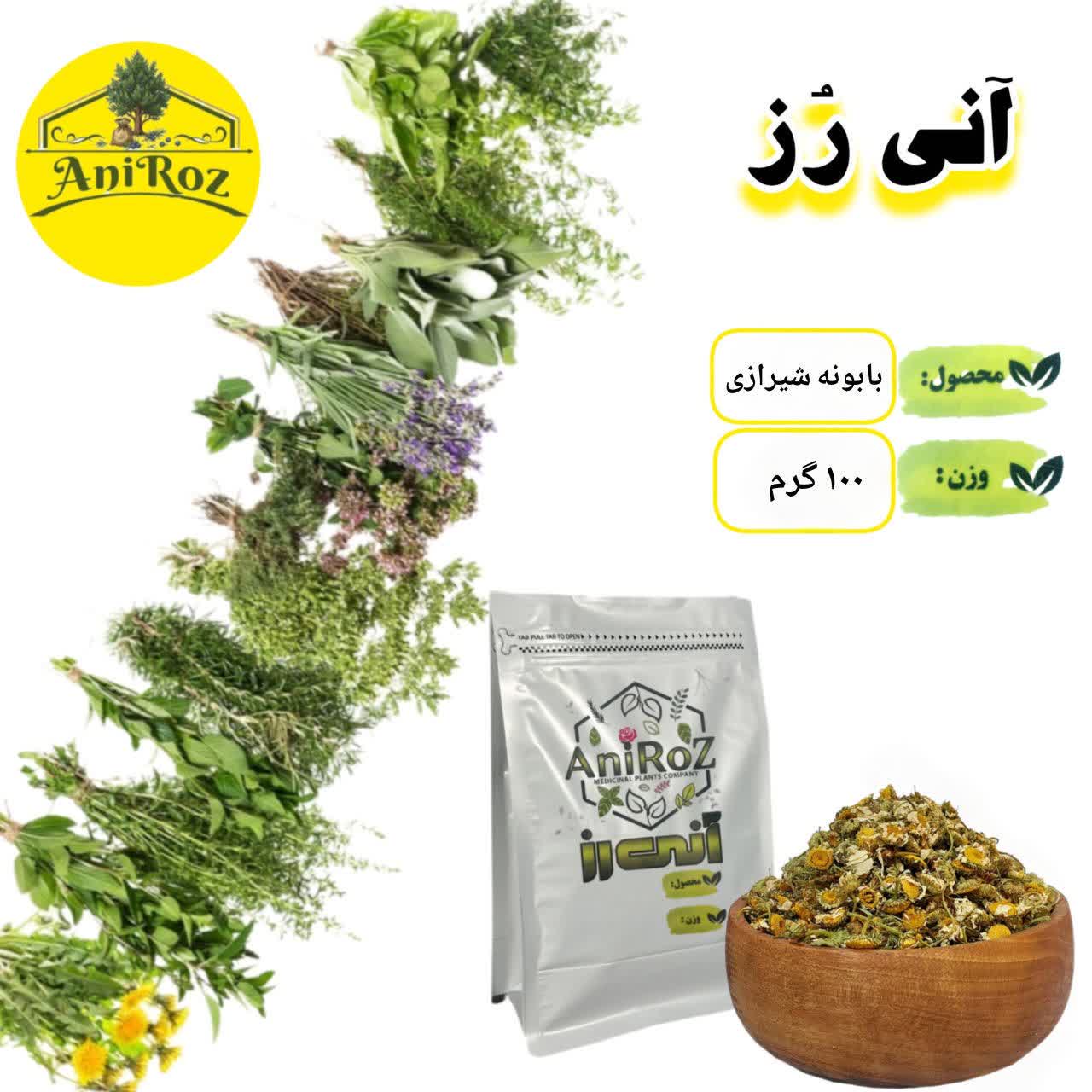 بابونه شیرازی گلی موثر 50 گرمی آنی رز